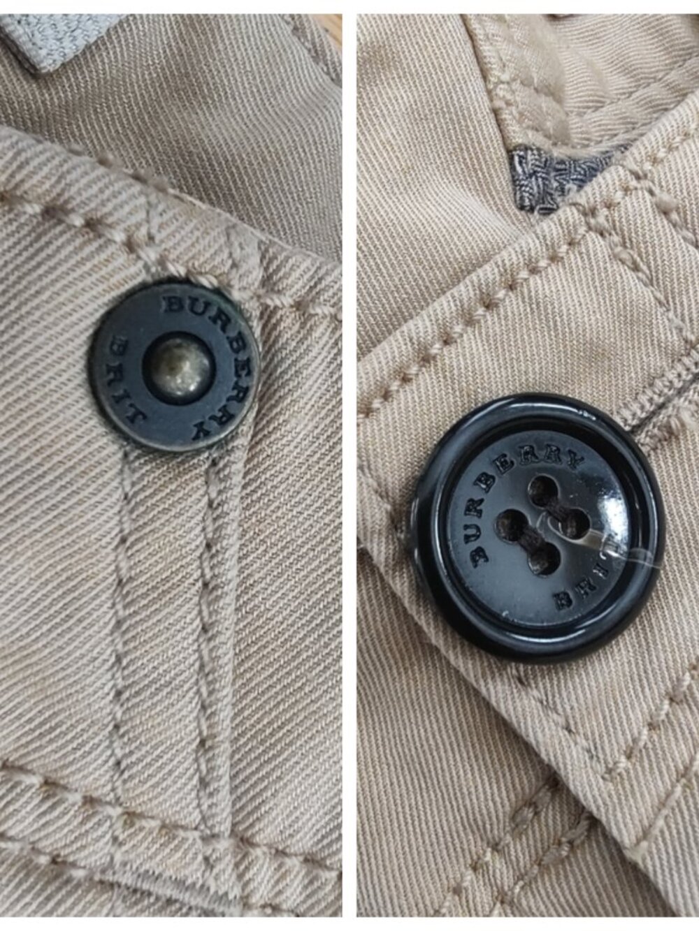 Burberry Brit pleated khaki straight leg chino pants sz 2 w/COA - Picture 7 of 7